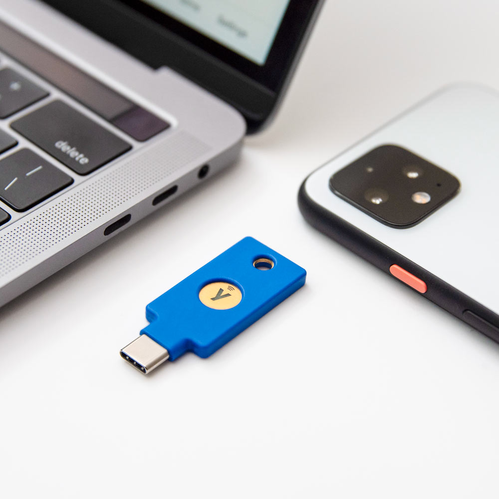 Security Key C NFC Phone and Laptop